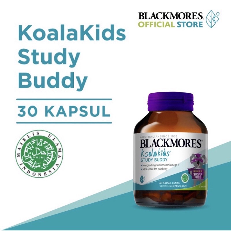 Blackmores Koala Kids Study Budy / Fruity Fishies Kable BPOM HALAL