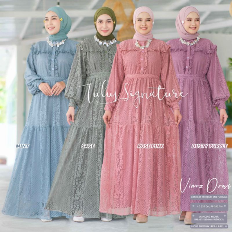 BarangOri|VinozDress|GamisBrokat|Dresskondangan|brokatHalus|
