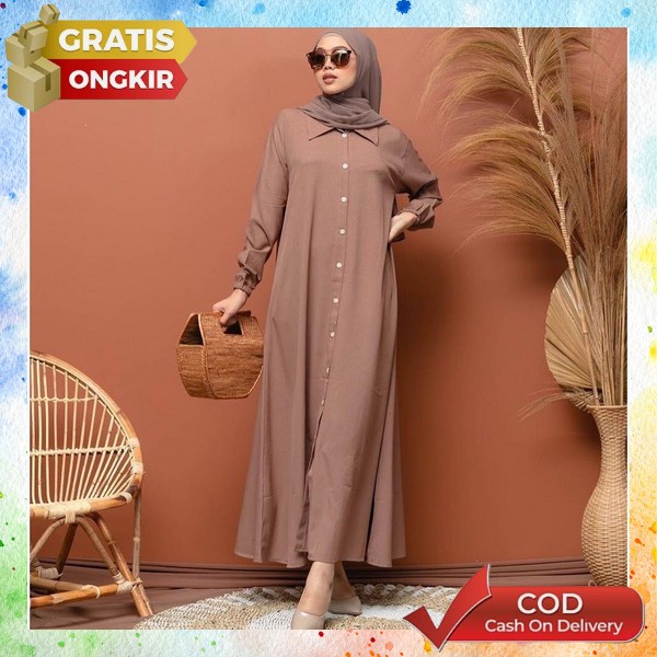 Dress Syarii Kekinian Pakean Cewek Muslimah Lengan Panjang Baju Gsmis Wanita Muslimah Dress Kondanga