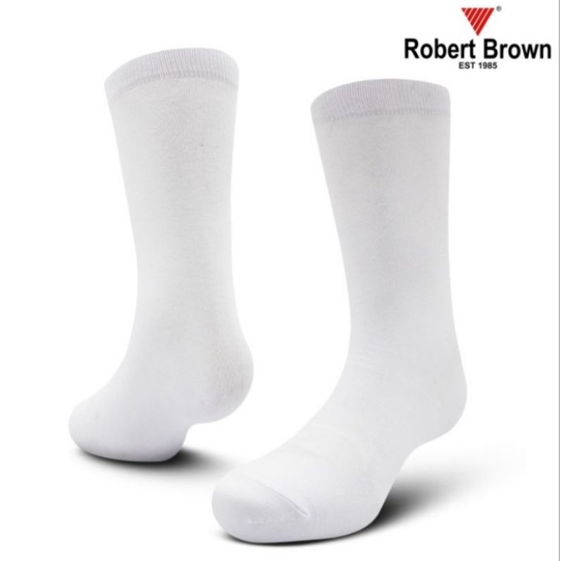 Robert Brown School Socks - Kaos Kaki Anak Sekolah - SD SMP SMA - Kaos Kaki Polos Warna Putih