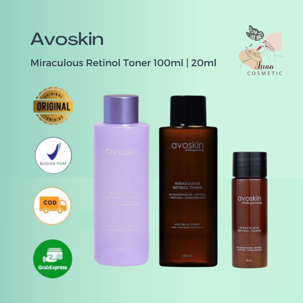 Avoskin Miraculous Retinol Toner 100ml / Retinol Toner 20ml