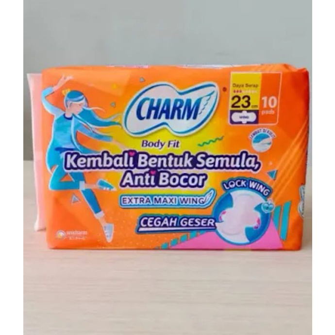 Pembalut Wanita Pembalut Charm Body Fit Wings 23 cm Isi 10