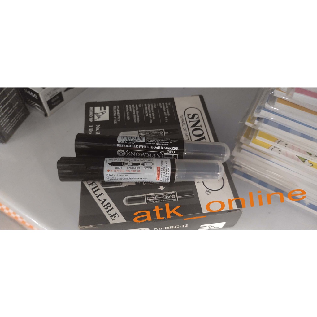 

Spidol Snowman Refillable Whiteboard Marker RBG - 12 HITAM