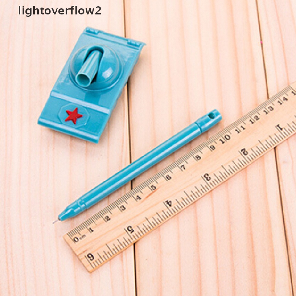 (lightoverflow2) 2pcs / Set Bolpen Tinta Hitam Bentuk Tikus Untuk Stationery Kantor