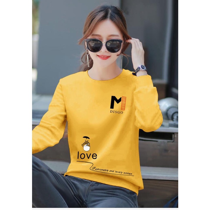 ATASAN DISGO/ATASAN WANITA KOREAN STYLE/KAOS ATASAN WANITA LENGAN PANJANG/BAJU ATASAN WANITA LENGAN PANJANG/TERMURAH/TERBARU(GOOD QUALITY)