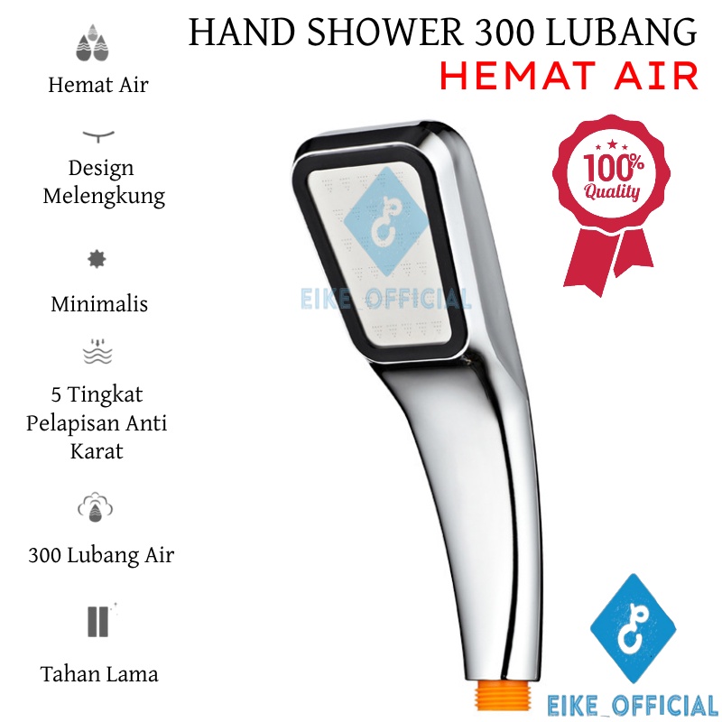 [EIKE] HAND SHOWER 300 LUBANG / SHOWER KEPALA MANDI 300 LUBANG TEKANAN TINGGI AERATOR / SHOWER HEAD MANDI