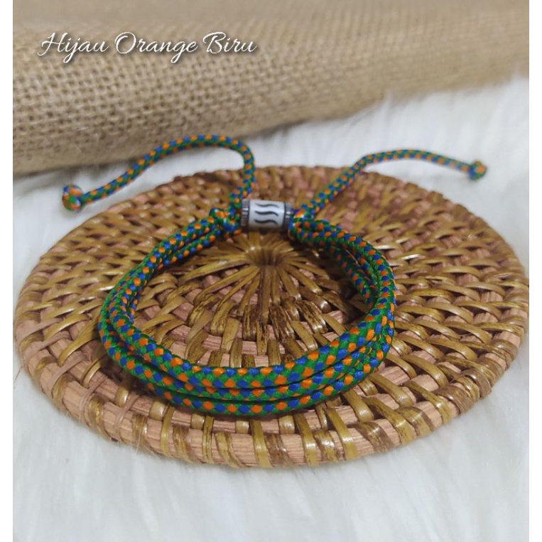 (isi 12) Gelang Tali Rangkap 3 Tali Prusik Tali Gunung Outdoor Untuk Pria &amp; Wanita