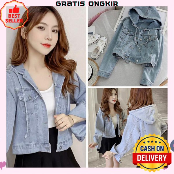 Jaket Wanita Jeans Oversize Import Jins Jacket Lepis Cewek Jumbo Crop Jaket Jeans Jaket Denim Cewek 