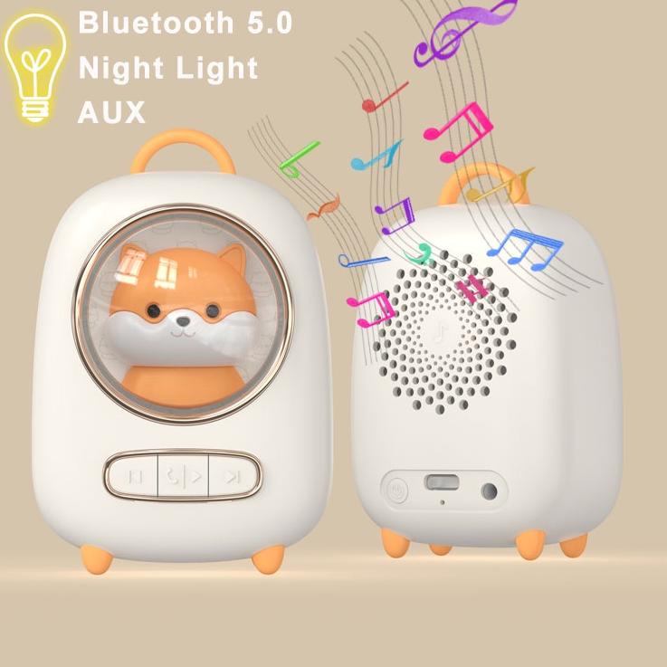 Terbaik ✅COD CORN 5W Cute Wireless Speaker Bluetooth Portable Mini AUX Stereo Bass Speakers Lucu Kap