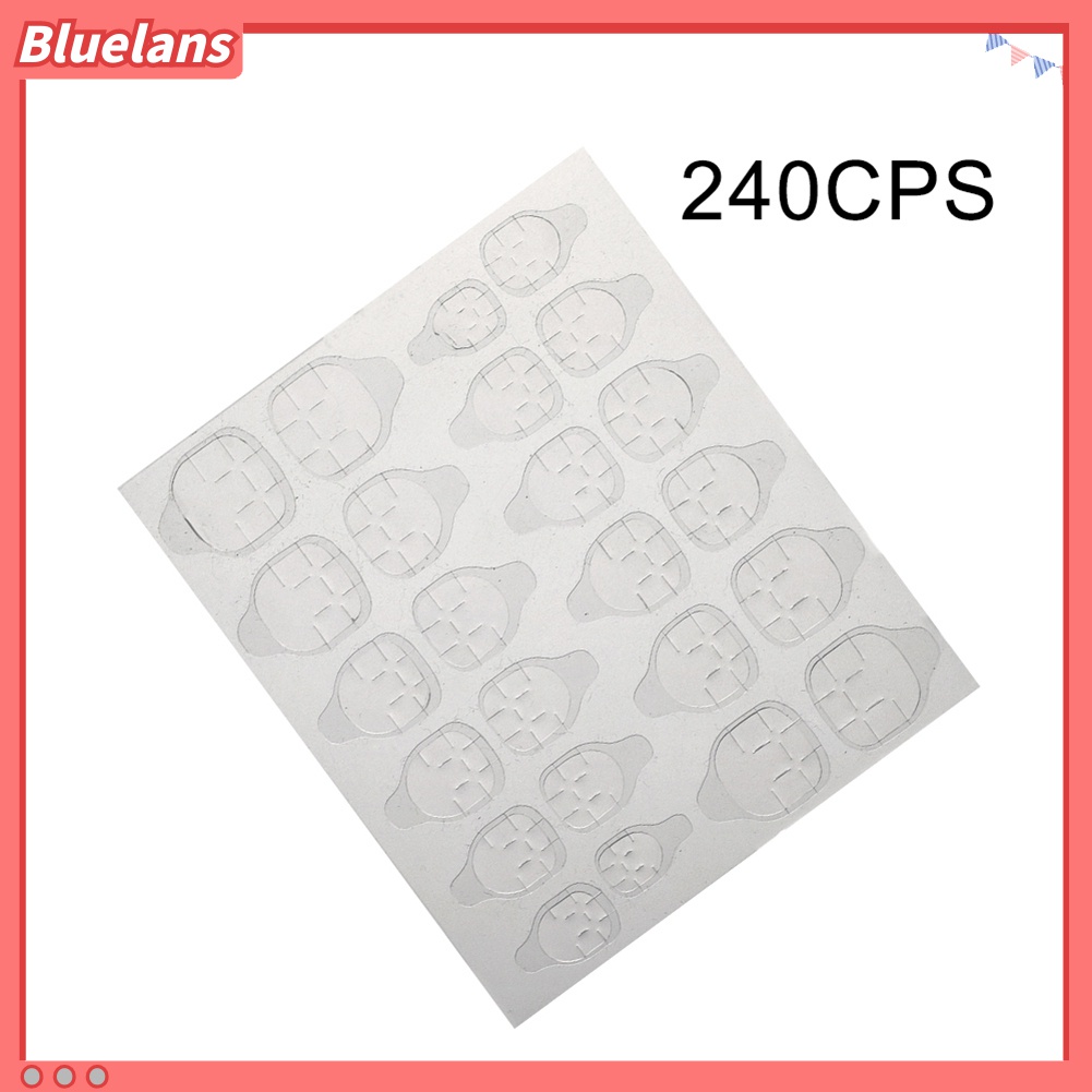 (In Stock) Kacamata Hitam Lensa Warna Warni ♡240pcs Stiker Kuku Palsu Transparan Sekali Pakai