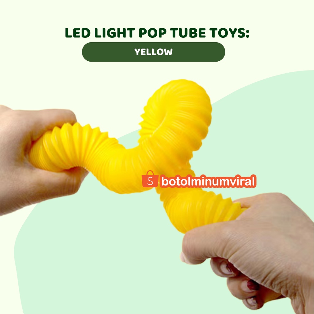 Mainan Viral Light Pop Tube LED 3 Tipe Lampu Warna Warni Fidget Toys