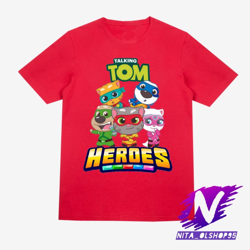 talking tom friends kaos anak my talking tom friends game heroes baju kucing tom and friends