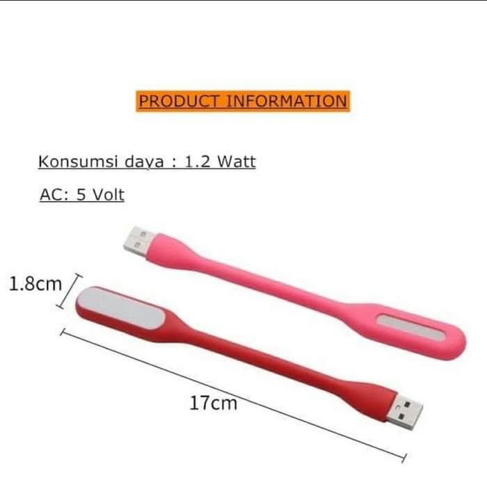 Lampu LED Sikat Lampu USB LED Sikat Flexible Lampu Sikat Gigi Lampu USB LED Portable Flexible Stik Lamp Stick Lampu Baca Sikat Gigi Lampu USB HP Tablet Lampu Colokan Kabel USB LED Fleksible Portable LED Senter HP17