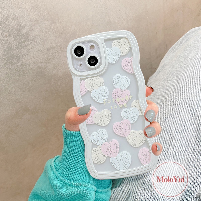 Soft Case TPU Motif Hati Untuk iPhone 14 11 12 13 11 Pro Max7 8 6 6s Plus 14 Plus XR 14 Pro MAX X XS MAX SE 2020