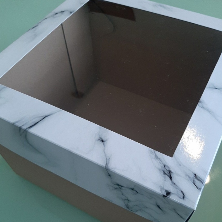 

(5pcs) Kardus Cake Marble Jendela Mika Dus Roti Bolu Brownies Lapis Legit Box Chiffon Packaging Kotak Hampers Size 30 cm