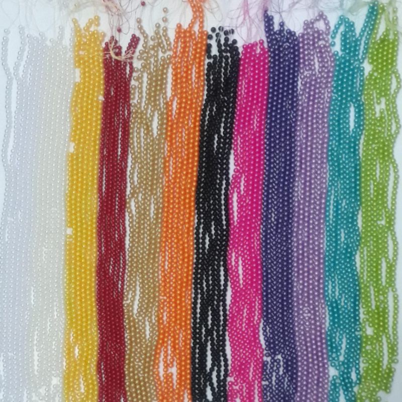 Payet mutiara sintetis mutsin mutiara ringan 8mm (setengah string)