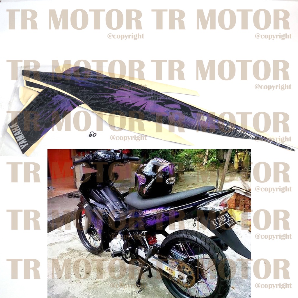 Stiker Motor Jupiter MX 2009 Sticker Striping Lis Full Set Motor