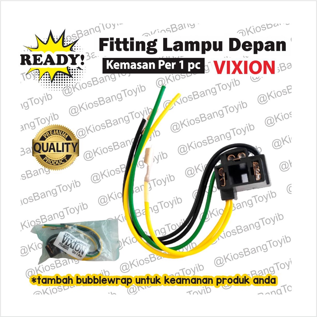 Fitting Cop Soket Socket Lampu Depan H4 Yamaha VIXION SCOOPY (yusho)