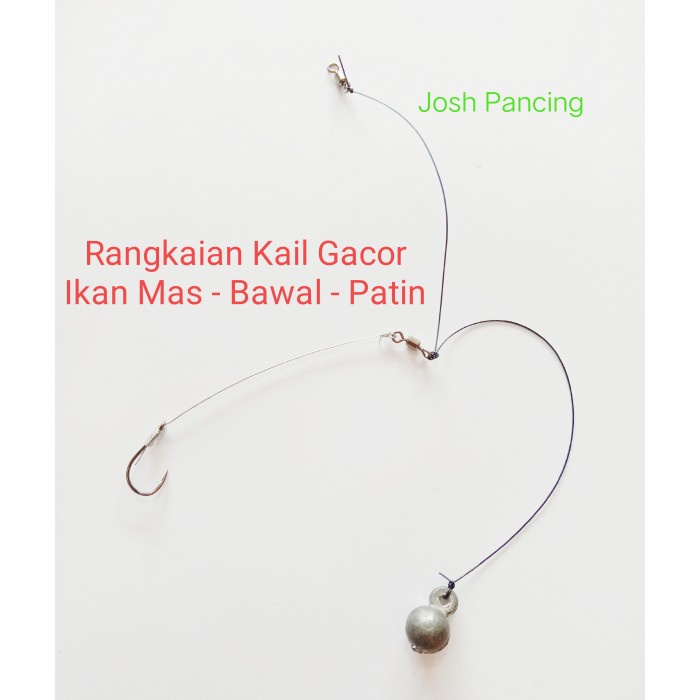 Rangkaian Kail pancing Gacor + timah Ikan Mas Bawal Patin