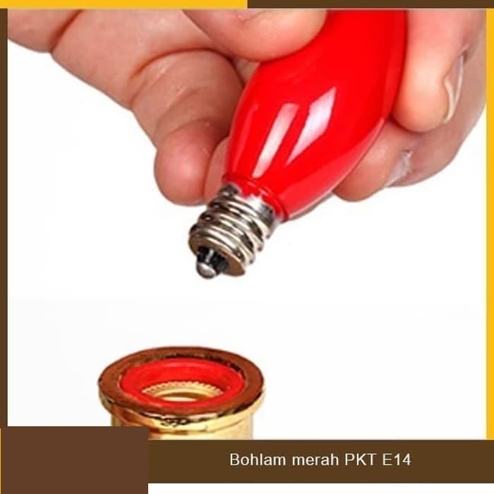 Bohlam Lampu Sembahyang Merah Besar E14