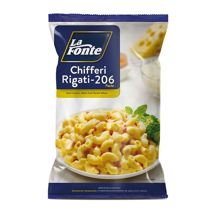 

La Fonte Chifferi Rigati 500gr - Elbow Macaroni - Makaroni Pipa