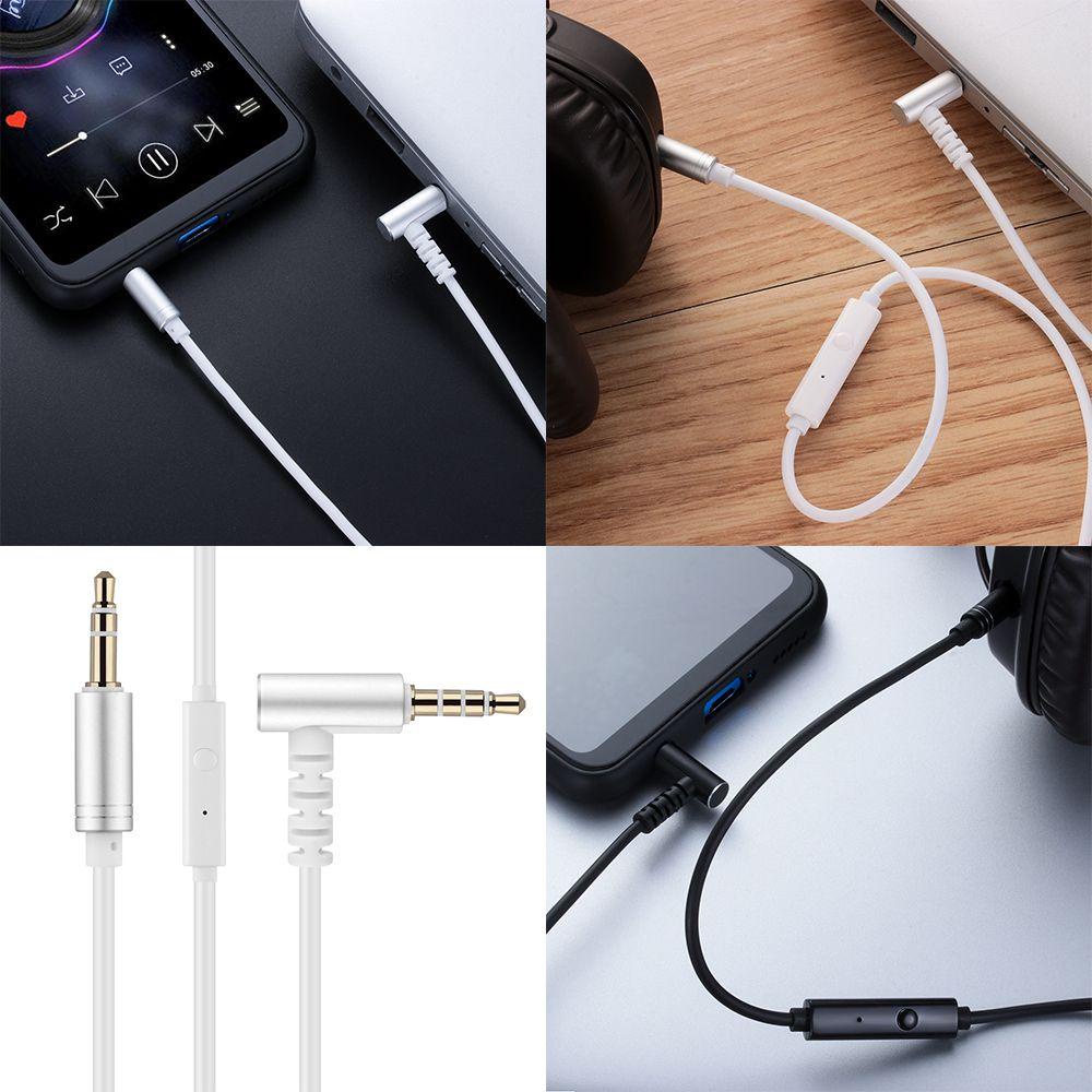 Populer Kabel L Mobil Kabel Audio 3.5mm Dengan Microphone Aux