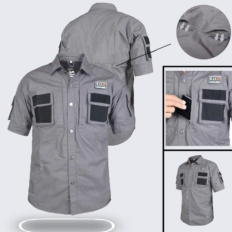 Kemeja Lapangan 511 Lengan Pendek Original Premium Warna Navy / Kemeja Kerja Tangan Pendek Murah Bis