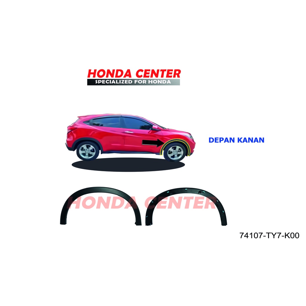 list list garnish protector spoiler fender spakbor atas ban honda hrv 2015 2016 2017 depan belakang kiri kanan