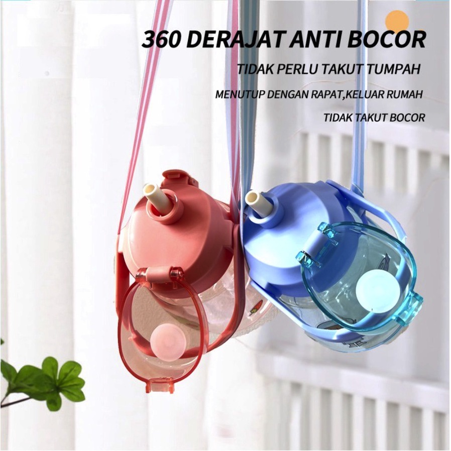 Botol Minum Viral Tumbler Gemoy Transparan 1,3 Liter /Thermos Minum Gemuk