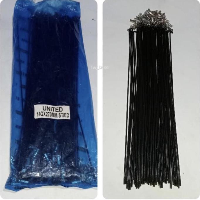 Jari Jari Sepeda MTB 27,5 Stainless Hitam 14G x 270MM Ruji Spoke