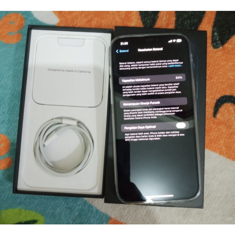 Iphone 12 pro max 5G 256gb imei terdaftar kemenprin fullset