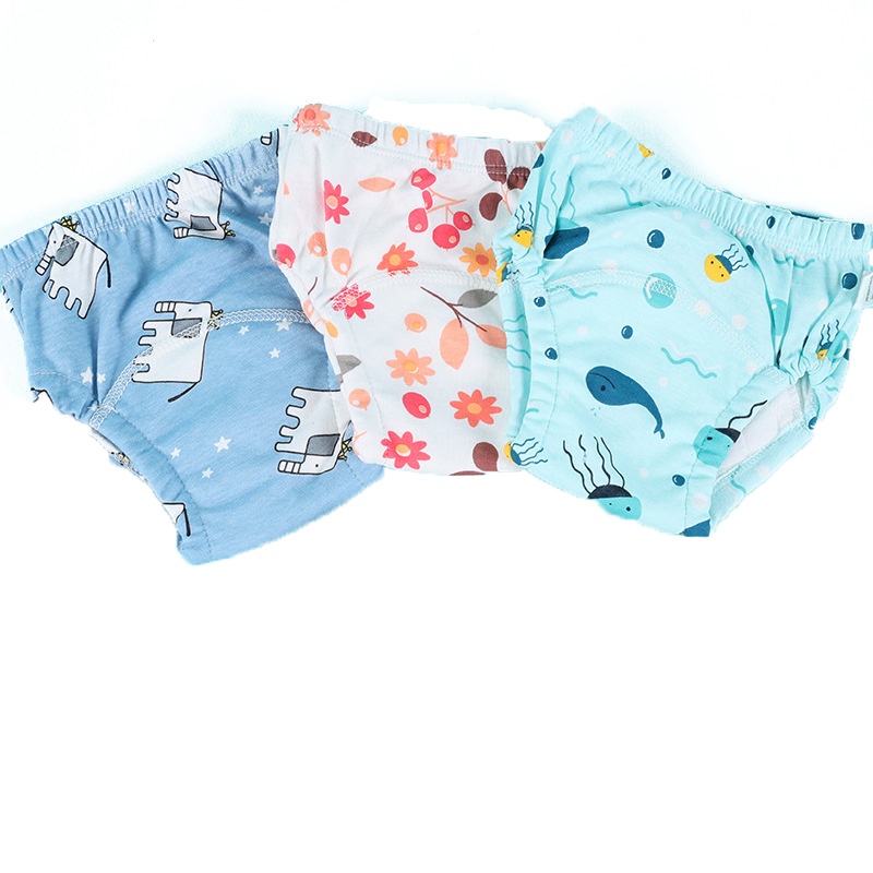 Training Pants Potty Pants Waterproof Breathable Cotton Murni Lembut Celana Poty Toilet , Popok Celana , Toilet Training , Celana Training Pipis Anak / Clodi Training Pants, Celana Dalam Tatur Popok