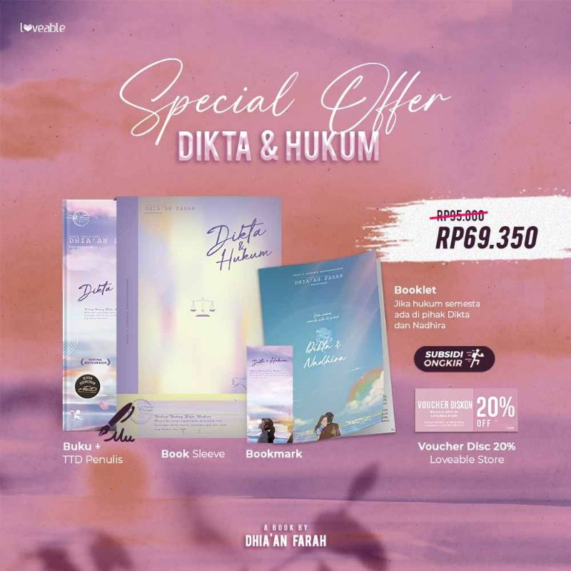 Jual Novel Dikta & Hukum Penulis: Dhia'an Farah | Shopee Indonesia