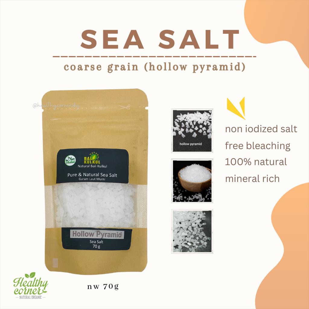 Jual Bali Kulkul Organic Sea Salt Coarse Grain / Hollow Pyramid