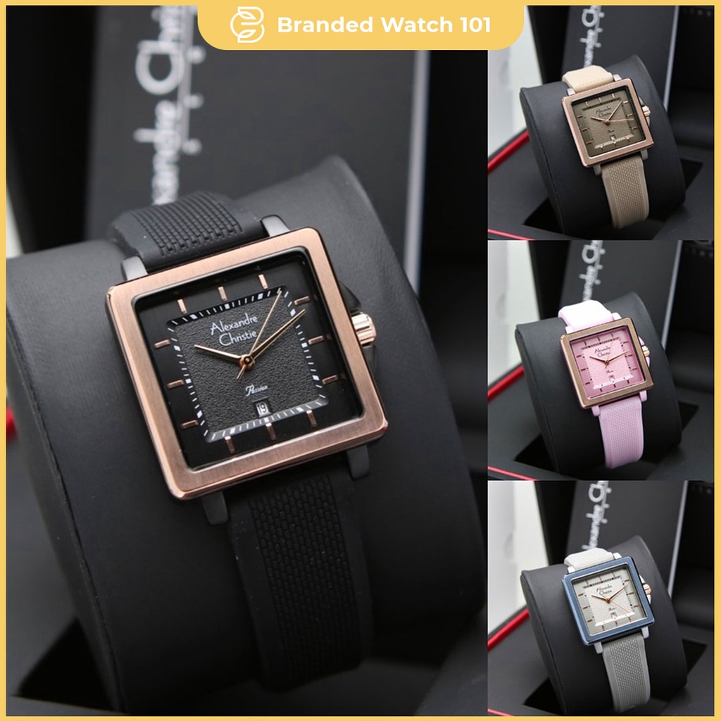 ORIGINAL Jam Tangan Wanita Alexandre Christie AC 2997 / AC2997 / 2997 Garansi Resmi 1 Tahun, Rubber