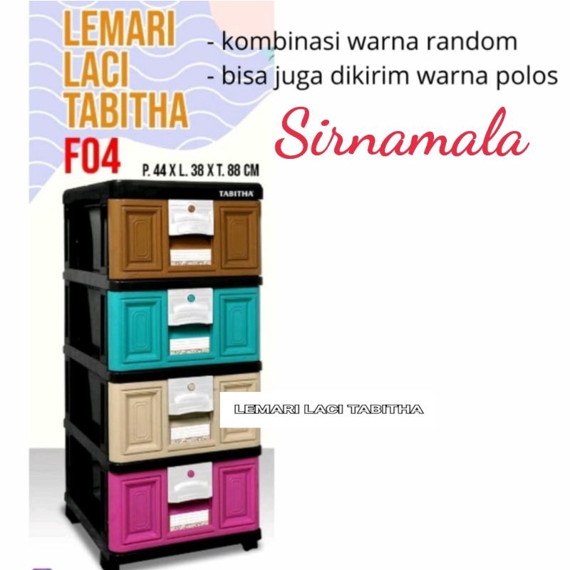 LEMARI PAKAIAN LACI PLASTIK TABITHA RAK SERBAGUNA (DILENGKAPI RODA)