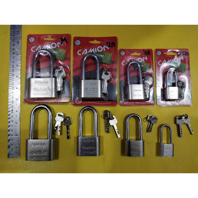 gembok + 3 kunci serep camion / gembok rumah model  panjang