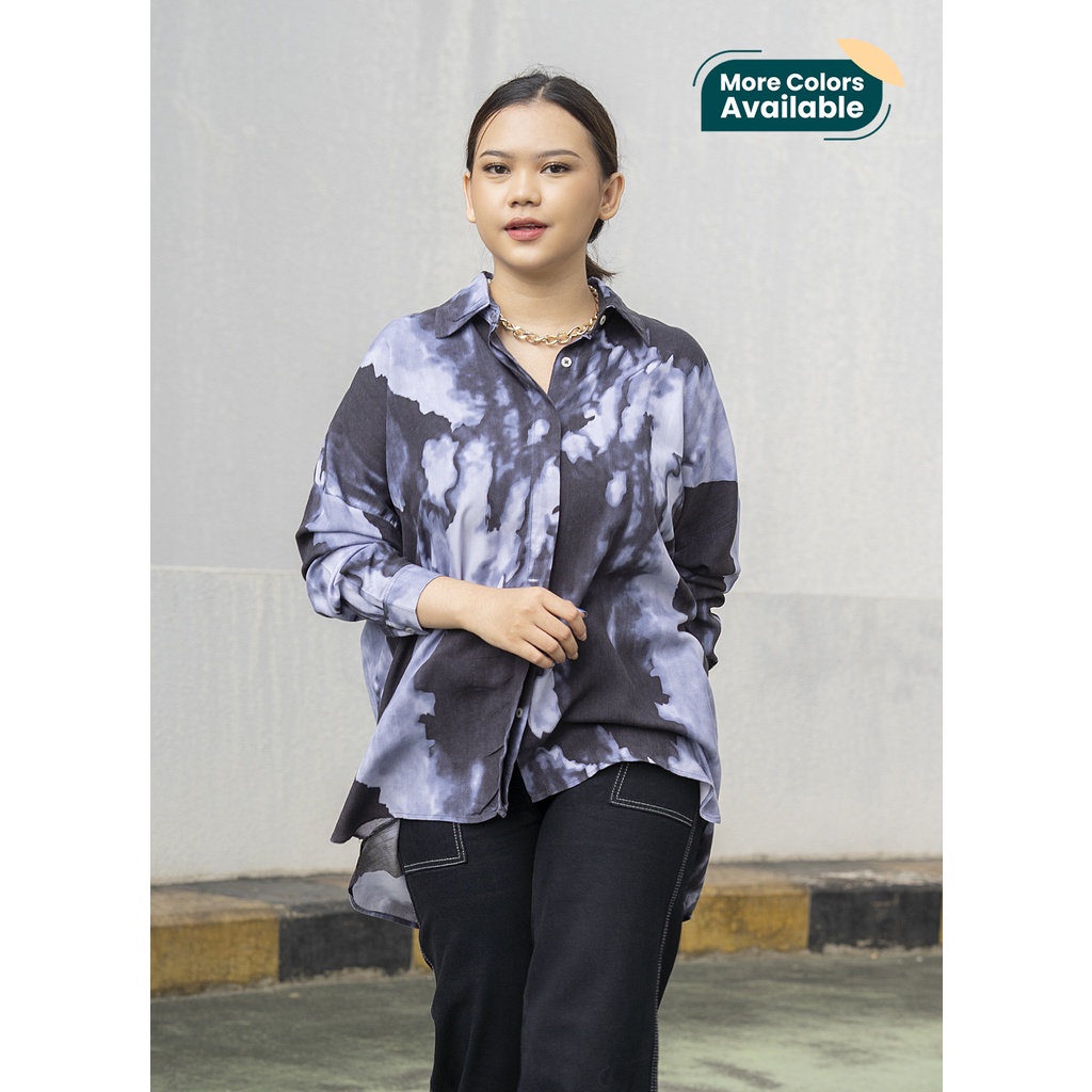 Jual Ixora Bubu Oversized Shirt - Kemeja Wanita Oversized Lengan ...