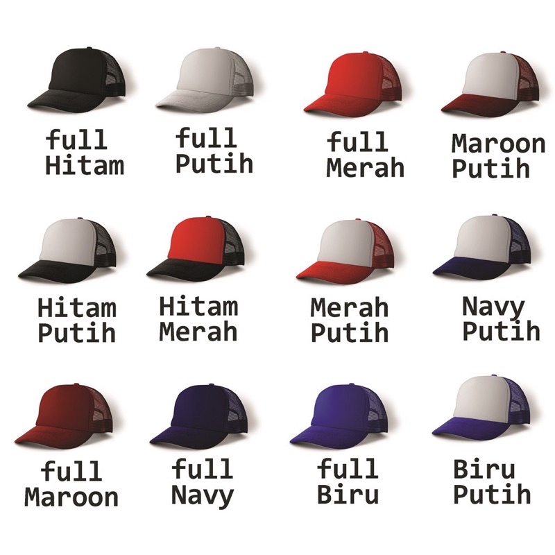 (COD) Topi Trucker Custom Design Sendiri / Trucker Hat Custom