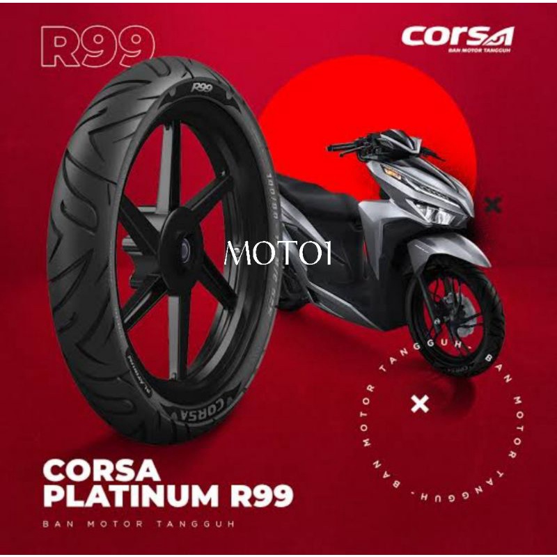 BAN CORSA PLATINUM R99 TUBELESS (80/80-14,90/80-14,100/80-14) RING 14 MATIC- DOT 2022