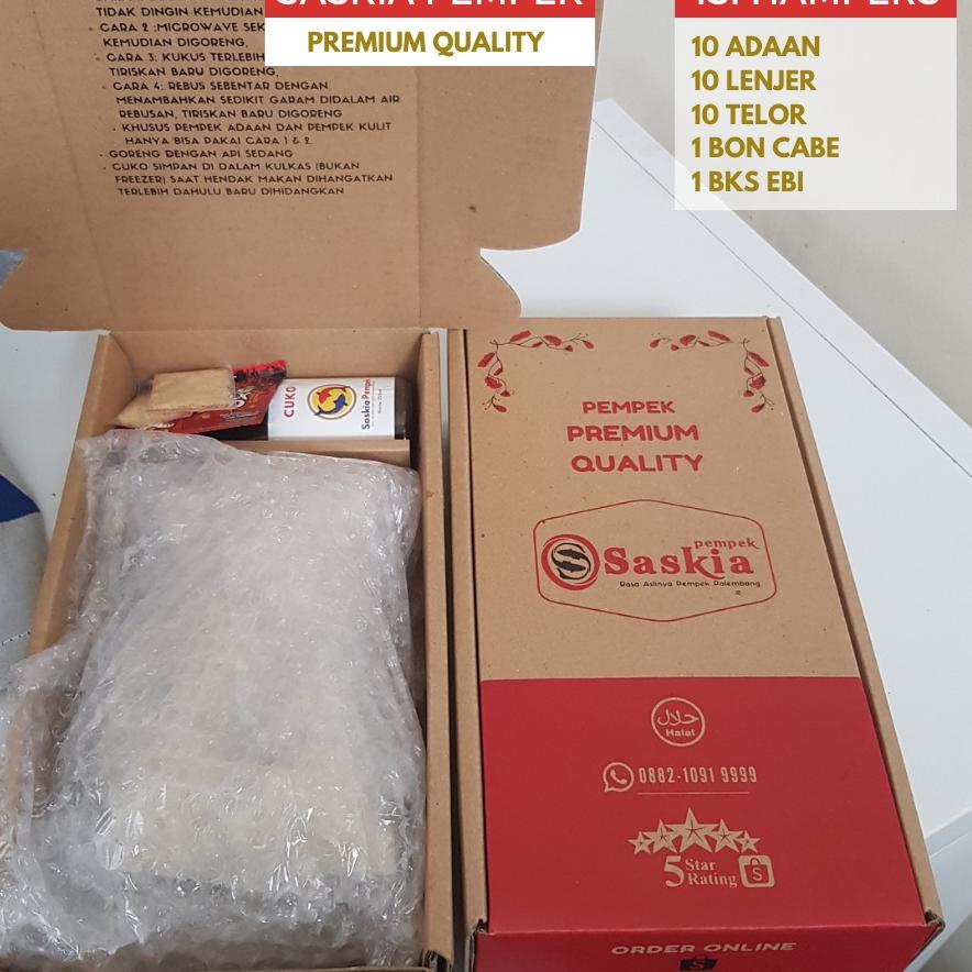 

GRATIS ONGKIR✅ & Saskia Pempek PREMIUM Ukuran Kecil atau Besar mulai 30 pcs Kecil Pempek Asli Palembang Ikan Tenggiri Grade-1|RA7