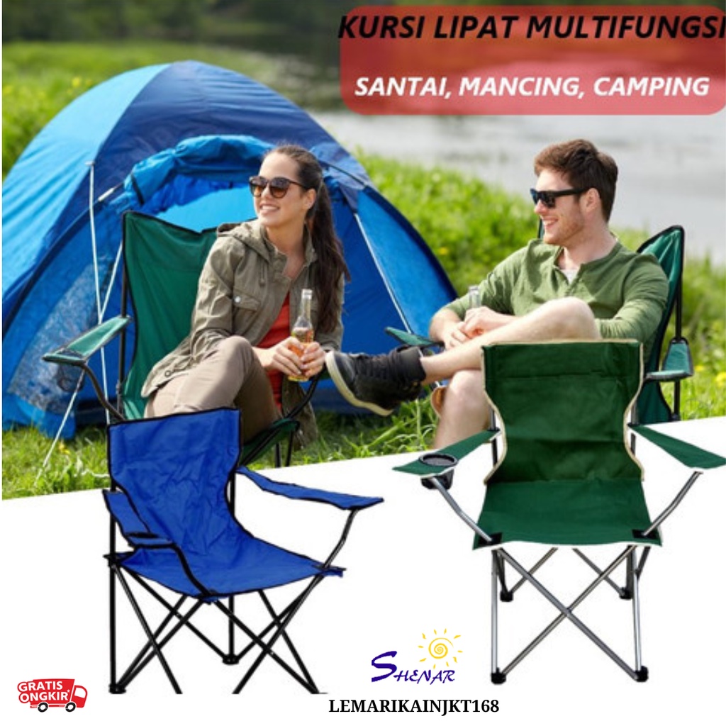 NEW SHENAR-COD CAMPING CHAIR OUTDOOR|Kursi Santai Lipat|kursi senderan|kursi camping lipat|Kursi Mancing santai|bangku lipat mancing