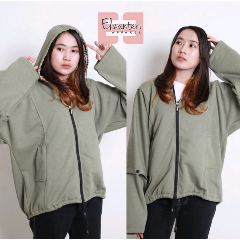 Sweater Hoodie Oversize Zipper Veronica