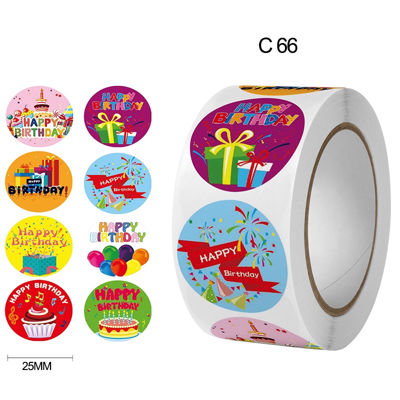 COD✨500 PCS / 1 ROLL STIKER TERIMA KASIH / STICKER THANK YOU Stiker Terima Kasih gs-15#🌟C66-2.5cm