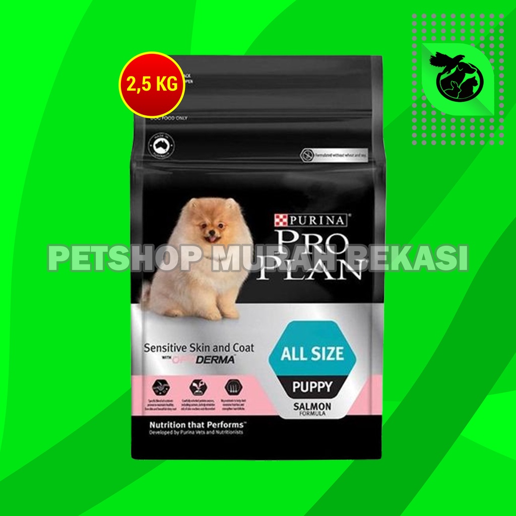 Makanan Anjing Proplan all size puppy sensitive 2.5 Kg Dog Food Senstive Skin 2.5kg