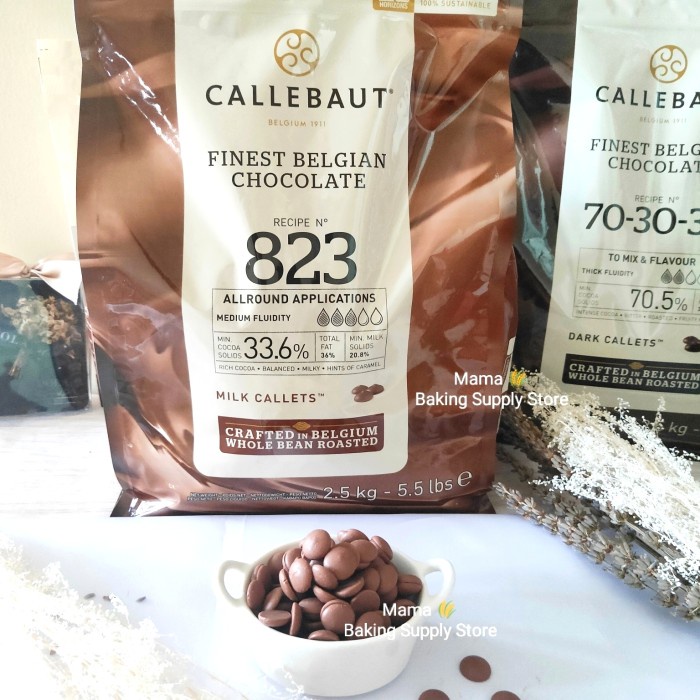 

CALLEBAUT Milk Chocolate Callets Button Couverture 823 33.,6% 100 gr