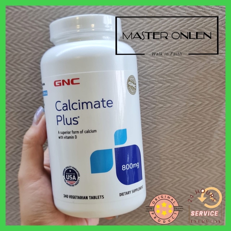 GNC Calcimate Plus 800 mg 240 Tablets Usa Calcium Magnesium