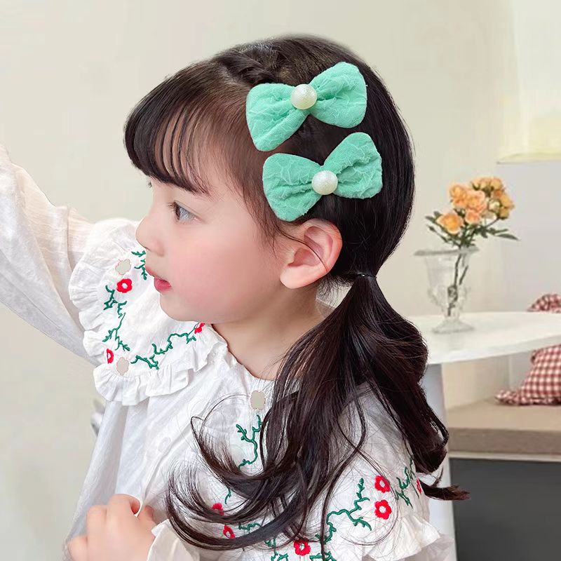 (Hello Girl)F163 10pcs/Set Jepitan Rambugt Anak PerempuanJepitan Motif Pita Bunga Gaya Korea Import