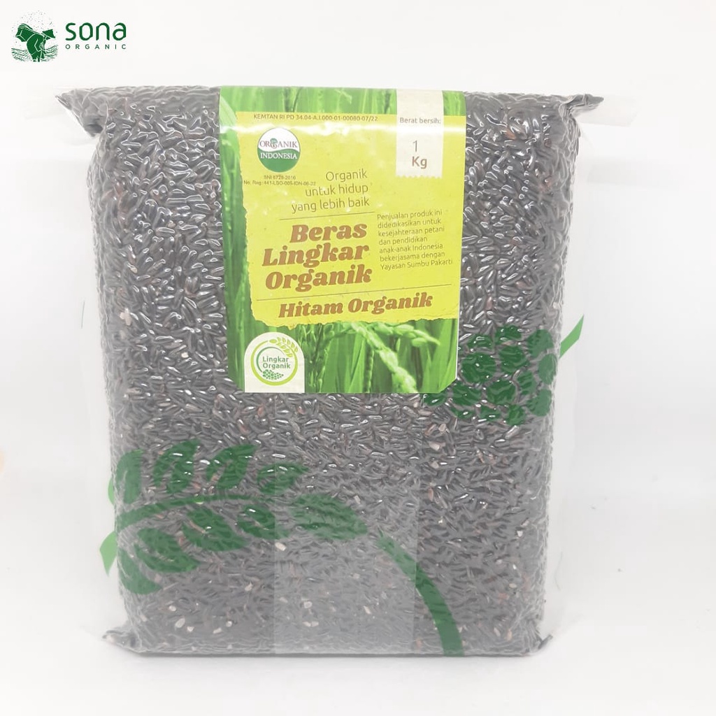 

Beras Hitam Organik 1kg - Lingkar Organik