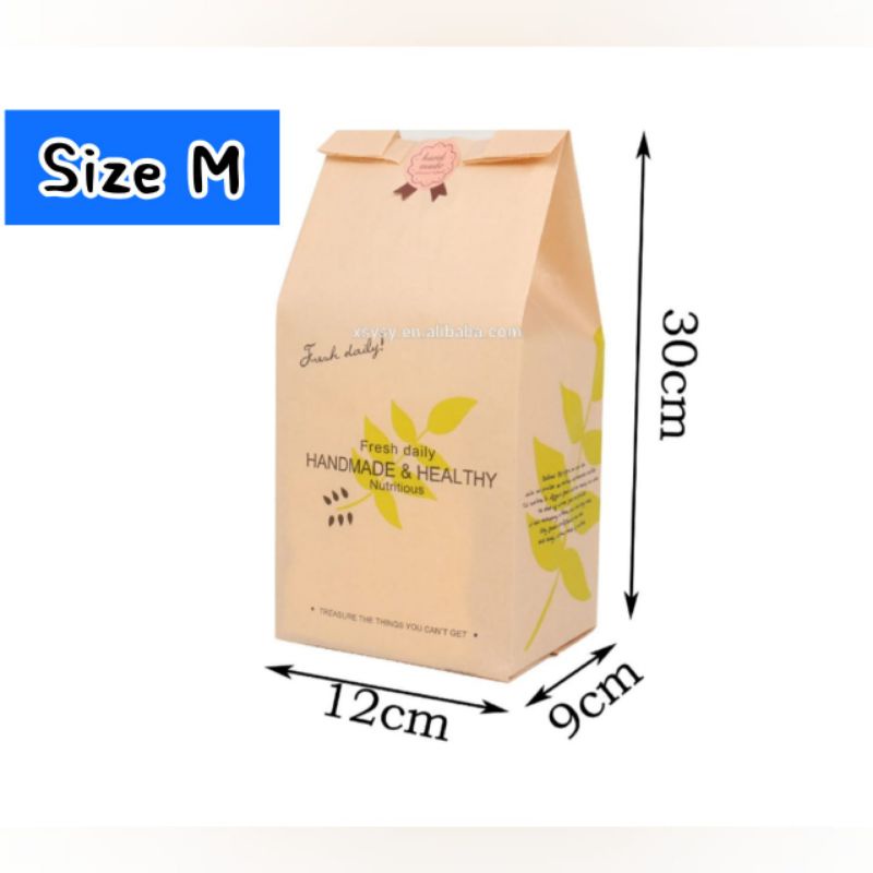 

Paperbag Roti - Bungkusan Makanan Roti - Toast Packaging uk M